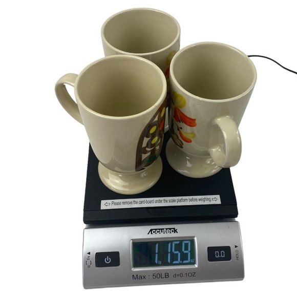 Vintage Retro 1970's Boho Floral 3 Piece Mug Set 8 oz - Picture 4 of 4
